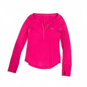Aeropostale Pink Long Sleeve Henley